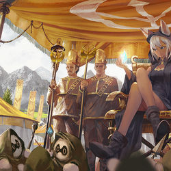 This is a pixiv picture whose title is 【PFAOS】小さき者との交渉【暗黒の地下都市】.
