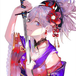 This is a pixiv picture whose title is 宫本武藏.