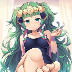 This is a pixiv picture whose title is スク水ソティス様.