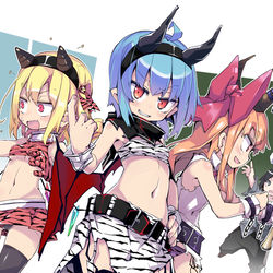 This is a pixiv picture whose title is 鬼のお姉さん.