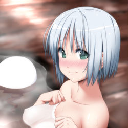This is a pixiv picture whose title is 妖夢ちゃんと温泉旅行その⑥.