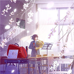 This is a pixiv picture whose title is 春告げの音.