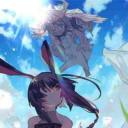 This is a pixiv picture whose title is 【PFAOS】天気いい【浮遊石の遺跡】.