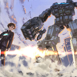 This is a pixiv picture whose title is 十三番機兵、転送.