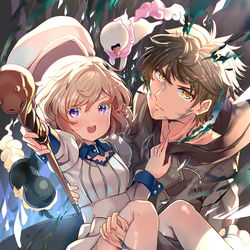 This is a pixiv picture whose title is 虚構推理.