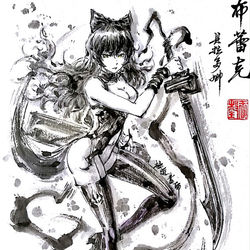 This is a pixiv picture whose title is 【極道畫師】布蕾克·貝拉多娜.