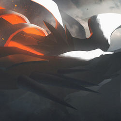 This is a pixiv picture whose title is 白き劫火.