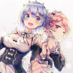 This is a pixiv picture whose title is レム&ラム.