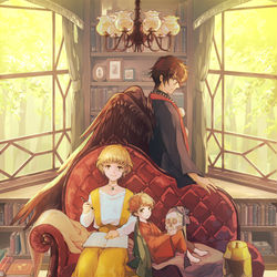 This is a pixiv picture whose title is 【仕事絵】 もののけ、もののけ、杏南が通る.