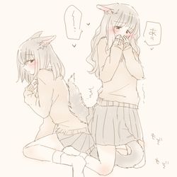 This is a pixiv picture whose title is けも耳百合まとめ.