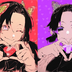 This is a pixiv picture whose title is 🦋💗❤️💜💙.