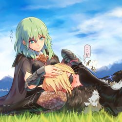 This is a pixiv picture whose title is セクシー膝枕.