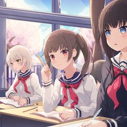 This is a pixiv picture whose title is きょうしつ.