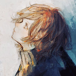 This is a pixiv picture whose title is ここは暗いから.