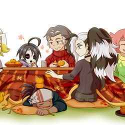 This is a pixiv picture whose title is ほっこりまったり男子会.