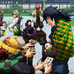 This is a pixiv picture whose title is 水柱冨岡義勇生誕祭2020！！.