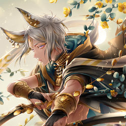 This is a pixiv picture whose title is 【PFAOS】隷従のヤフヤ【ルナス】.