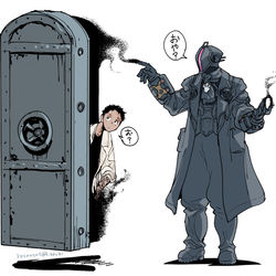 This is a pixiv picture whose title is それはまだ穴の中.