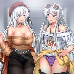 This is a pixiv picture whose title is 【アズレン】時止めからのイタズラコンボ.