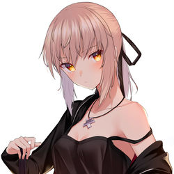 This is a pixiv picture whose title is 衣装記念でアルトリアオルタちゃん描きました！.