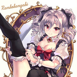 This is a pixiv picture whose title is ニーハイ蘭子.
