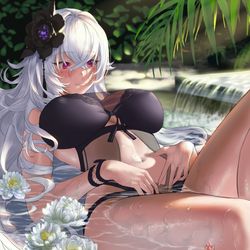 This is a pixiv picture whose title is 夏のグラーフ・ツェッペリン.