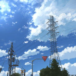 This is a pixiv picture whose title is 夏空.