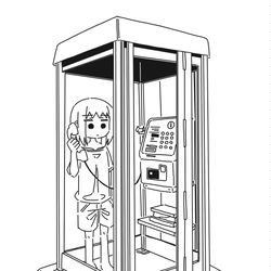 This is a pixiv picture whose title is 電話ボックス.