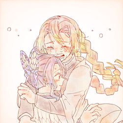 This is a pixiv picture whose title is 🍯と🦋.