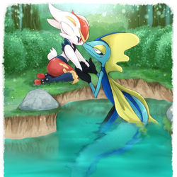 This is a pixiv picture whose title is 求愛.