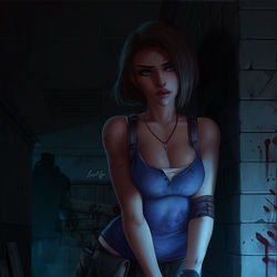 This is a pixiv picture whose title is Jill Valentine from RE3.