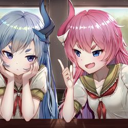 This is a pixiv picture whose title is 放課後ウォッカガールズ.