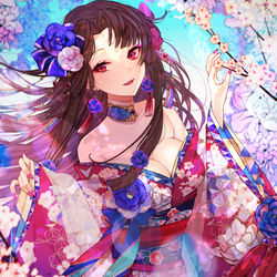 This is a pixiv picture whose title is 【戦国布武イラコン】お市の方.