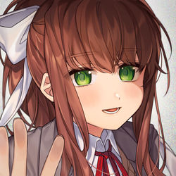 This is a pixiv picture whose title is Just Monika..