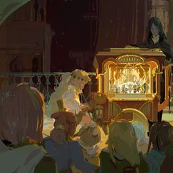 This is a pixiv picture whose title is 【PFAOS】黒の箱芝居.