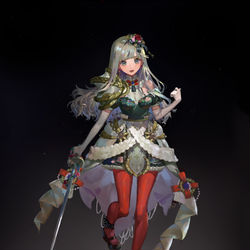 This is a pixiv picture whose title is 西洋ファンタジー風キャラデザ.