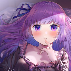 This is a pixiv picture whose title is Kiss me good night.