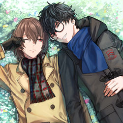 This is a pixiv picture whose title is 主明及びP５ログ8＊P5Rネタバレあり.