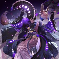 This is a pixiv picture whose title is 陰陽師妖狐.