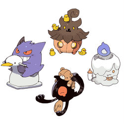 This is a pixiv picture whose title is ポケモン・ギュウギュウ.