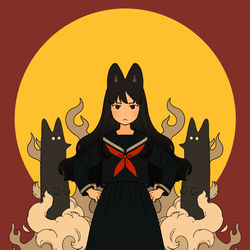 This is a pixiv picture whose title is こん.