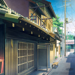 This is a pixiv picture whose title is 町家の名残.
