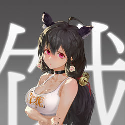 This is a pixiv picture whose title is 又是原创，女儿：赤夜枭.