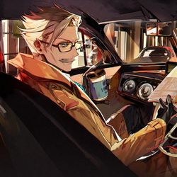This is a pixiv picture whose title is 教授の夜遊びツアー.