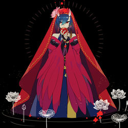 This is a pixiv picture whose title is 紅蓮花.