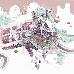 This is a pixiv picture whose title is バレンタインのミントチョコ.