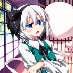 This is a pixiv picture whose title is チョコを要求された時の妖夢ちゃん.