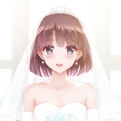 This is a pixiv picture whose title is 花嫁　恵.