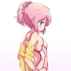 This is a pixiv picture whose title is 競泳水着桃.