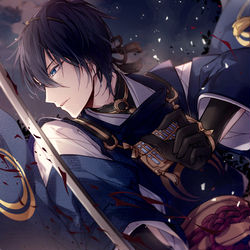 This is a pixiv picture whose title is 刀の神さま.